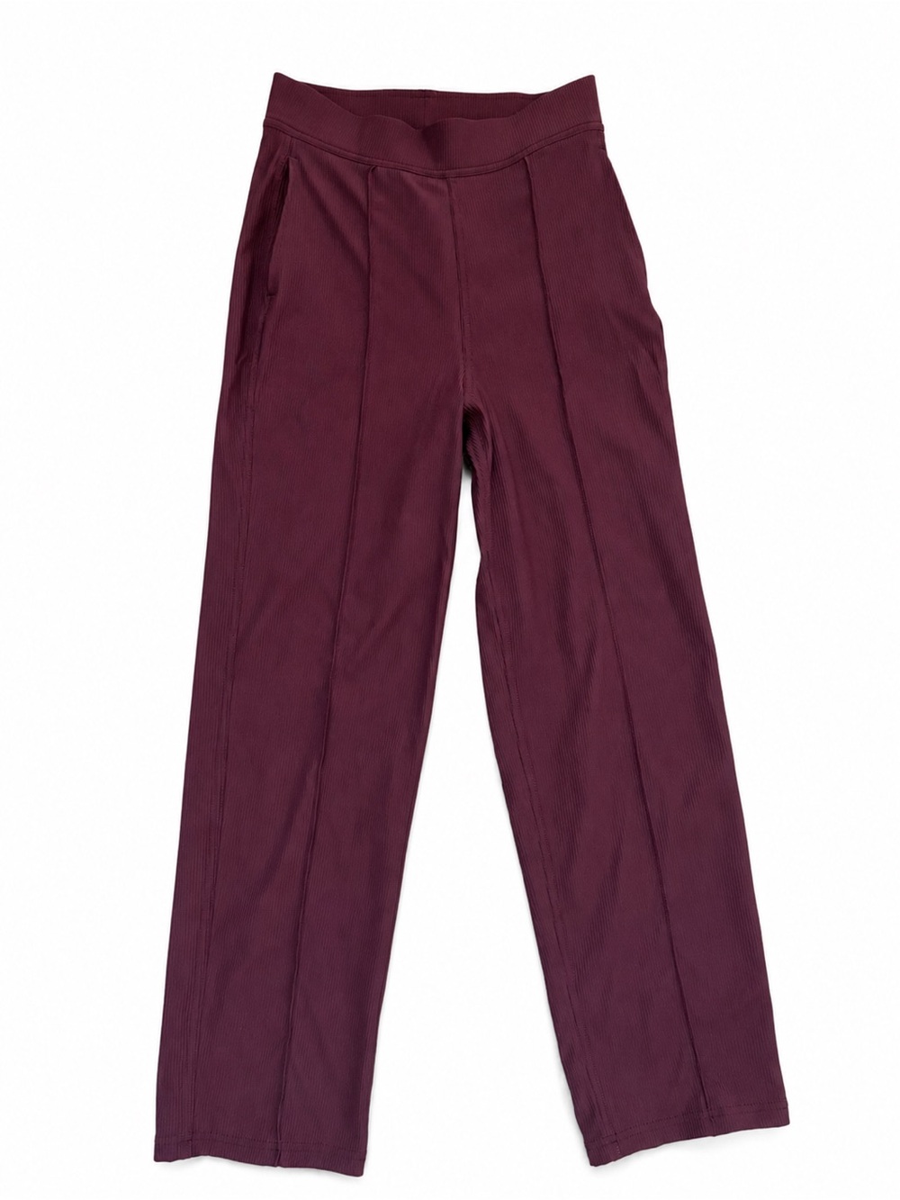 Lululemon Urban Strides Ribbed High Rise Pants 25” Burgundy Size 4